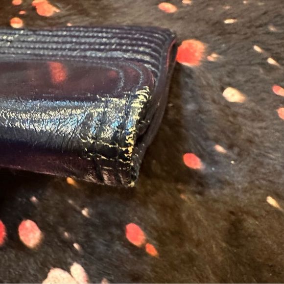 Vintage Debonair Roystone navy blue envelope style clutch - Picture 7 of 14